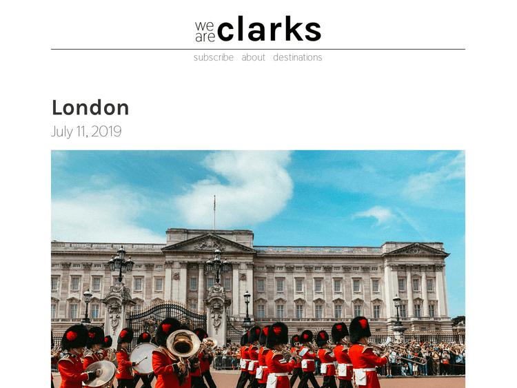 Screenshot of We Are Clarks