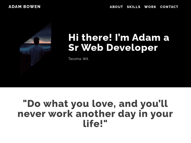 Screenshot of Adam Bowen