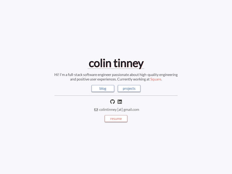 Screenshot of tinney.dev