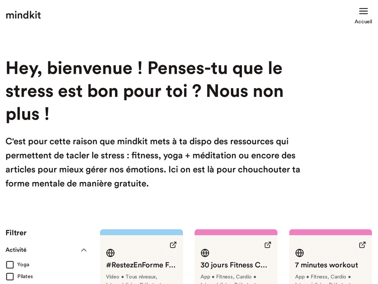 Screenshot of mindkit