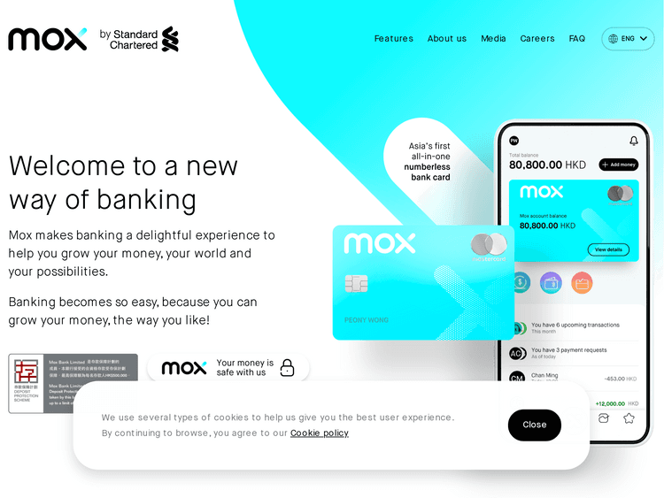 Screenshot of Mox Bank