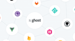 Modern web development logos in a cloud