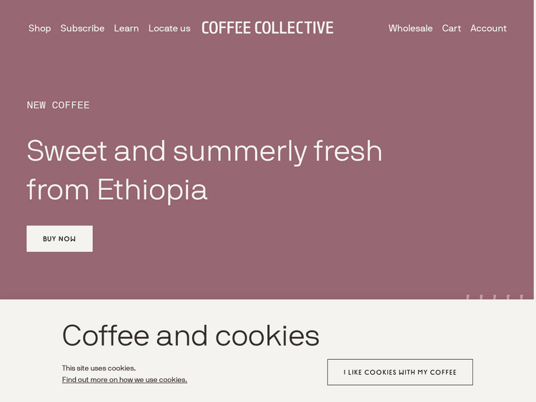 Screenshot of The Coffee Collective