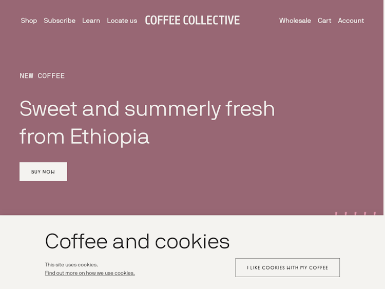 Screenshot of The Coffee Collective
