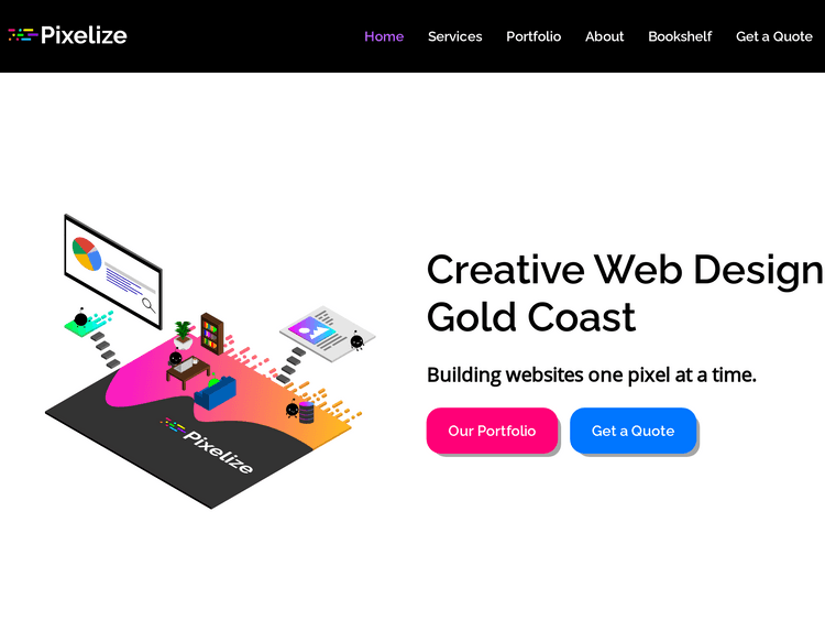 Screenshot of Pixelize Web Design Gold Coast | Web Design and SEO