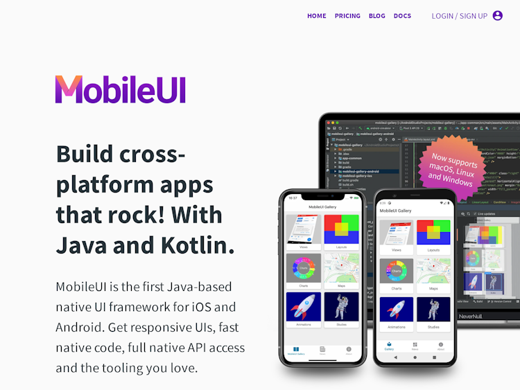 Screenshot of MobileUI