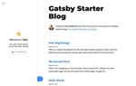 Empty Tina Sidebar rendered on the default Gatsby blog starter