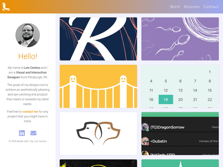 Screenshot of Luis Cestou Portfolio
