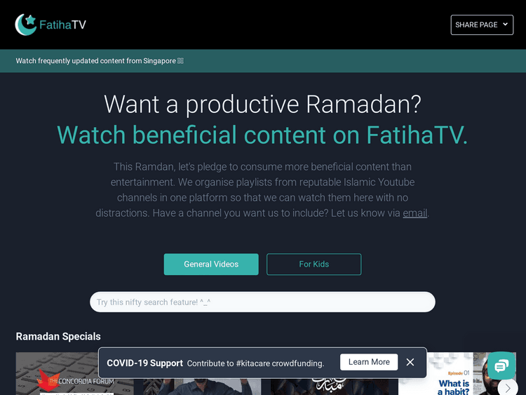 Screenshot of FatihaTV