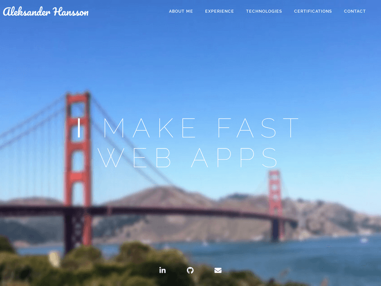 Screenshot of Aleksander Hansson