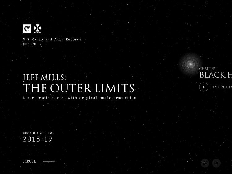 Screenshot of Jeff Mills The Outer Limits x NTS Radio