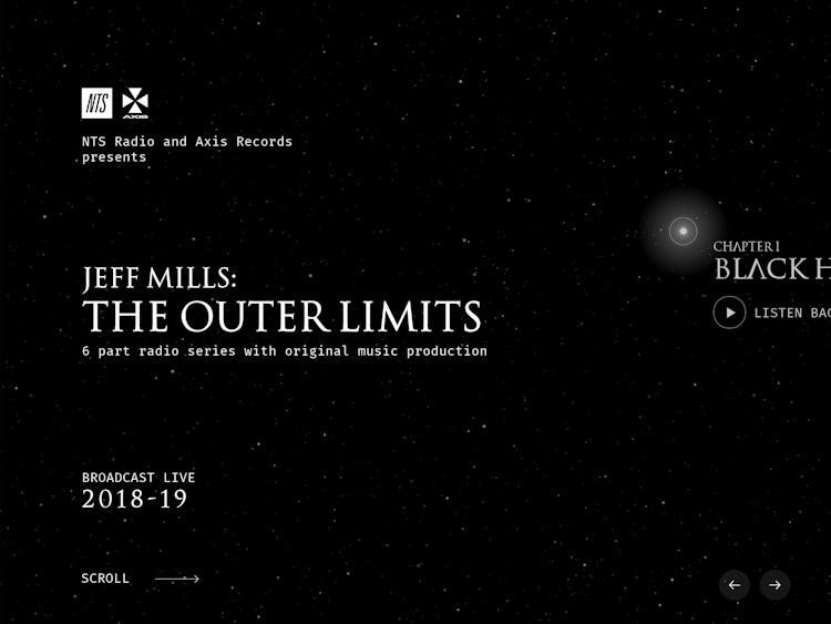 Screenshot of Jeff Mills The Outer Limits x NTS Radio