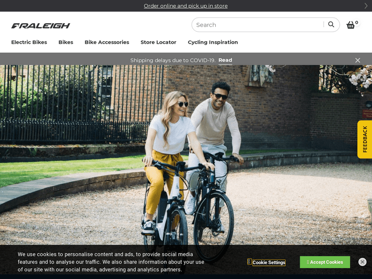 Screenshot of Raleigh Bikes