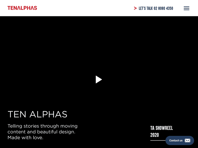 Screenshot of TEN ALPHAS