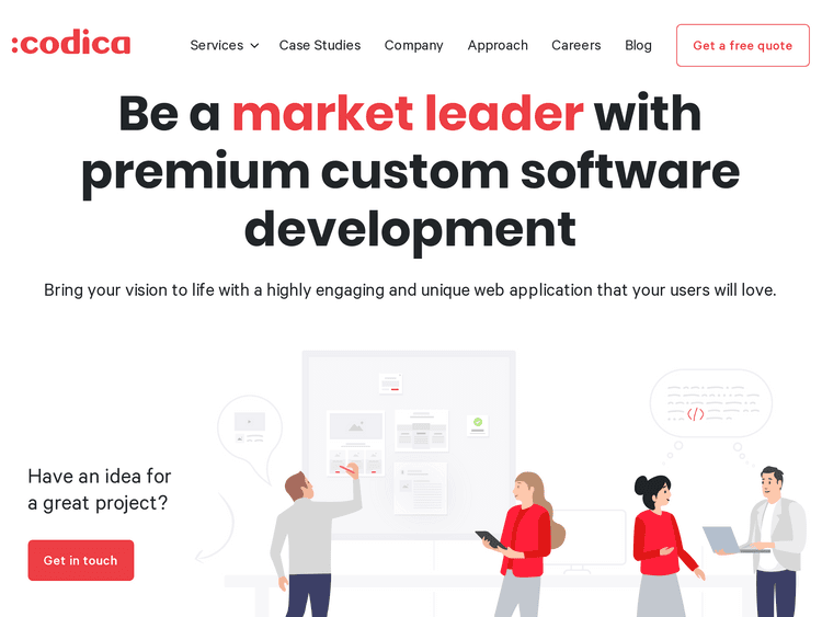 Screenshot of Codica