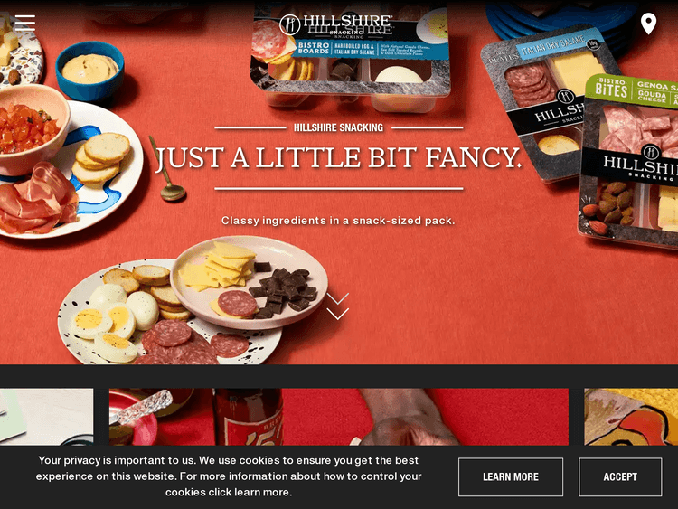 Screenshot of Hillshire Snacking