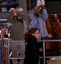 Tina Fey in a money shower