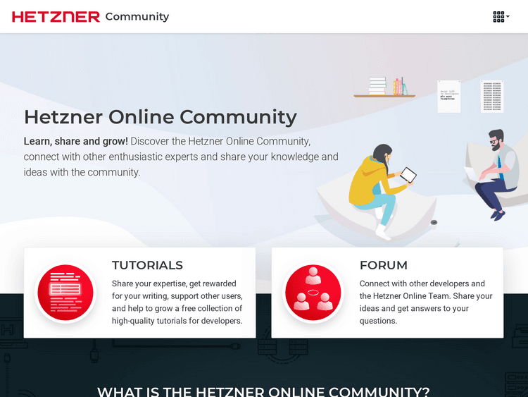 Screenshot of Hetzner Online Community