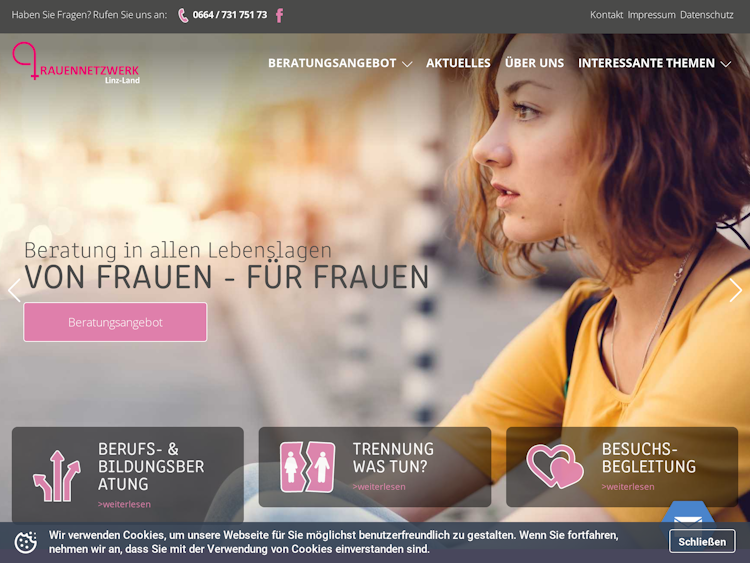 Screenshot of Frauennetzwerk Linz-Land