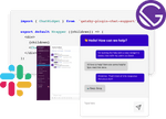 Screenshot of the Gatsby Plugin Support Chat demo site in action.