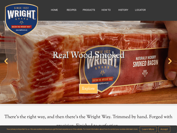 Screenshot of Wright Brand