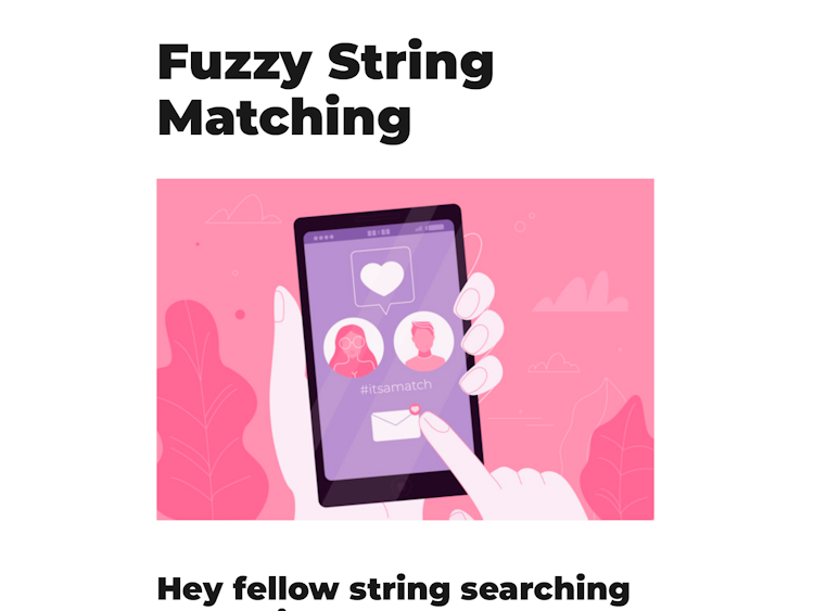 Screenshot of Fuzzy String Matching