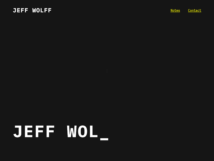 Screenshot of Jeff Wolff – Portfolio