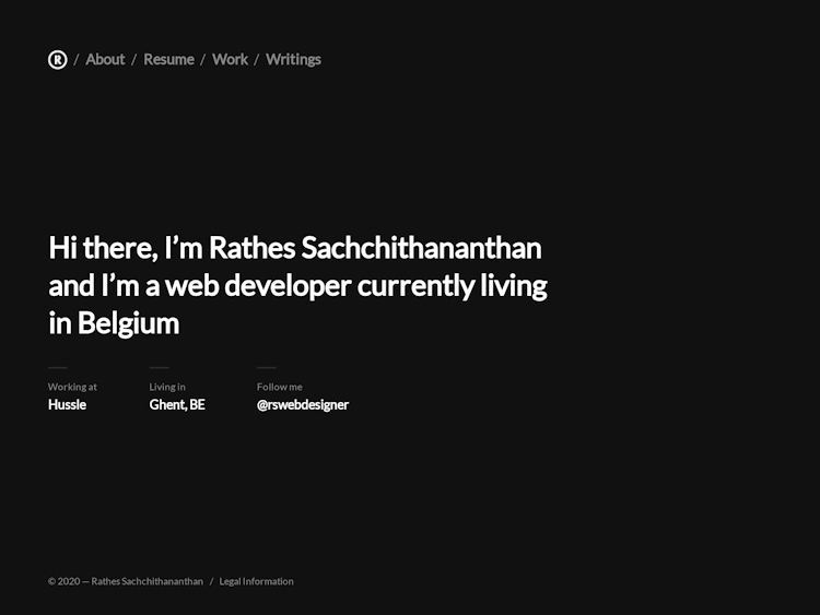 Screenshot of rathes.me