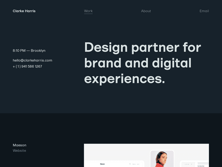 Screenshot of Clarke Harris