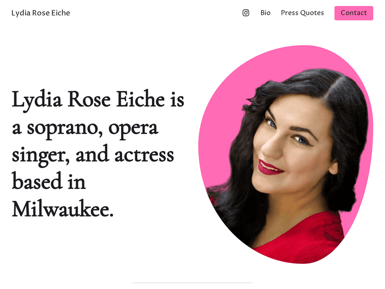 Screenshot of Lydia Rose Eiche