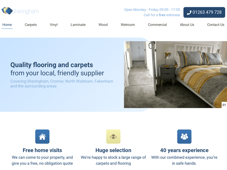 Screenshot of Sheringham Flooring