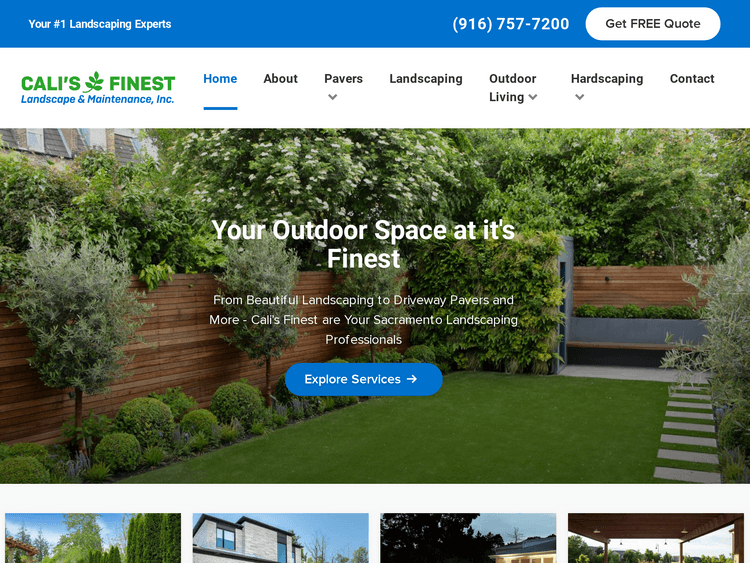 Screenshot of Cali’s Finest Landscaping