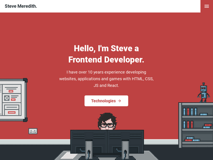 Screenshot of Steve Meredith’s Portfolio