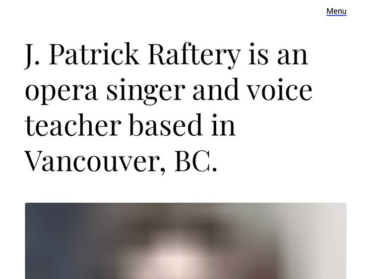 Screenshot of J. Patrick Raftery