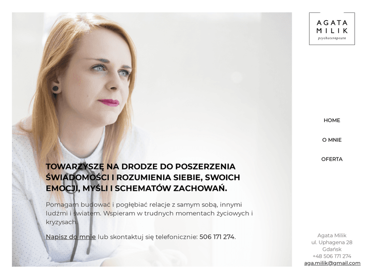 Screenshot of Agata Milik