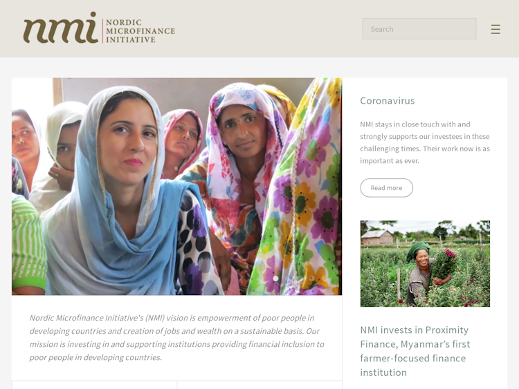 Screenshot of Nordic Microfinance Initiative