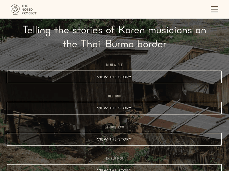 Screenshot of The Noted Project