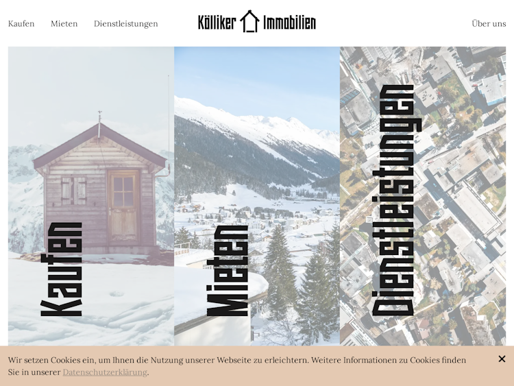 Screenshot of Kölliker Immobilien