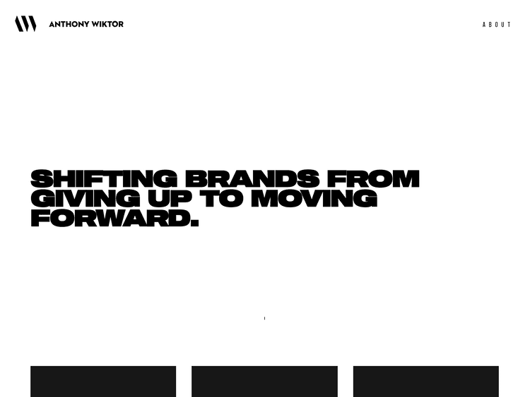 Screenshot of Portfolio of Anthony Wiktor