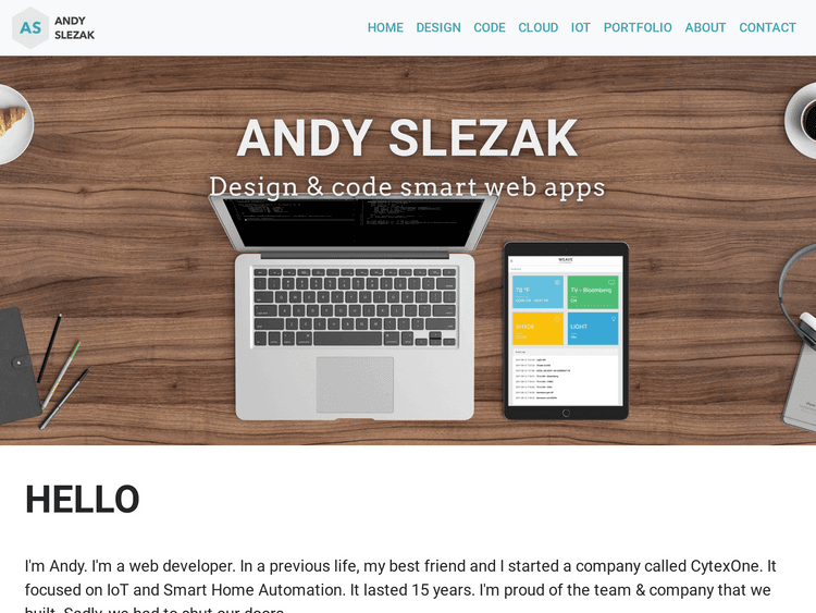 Screenshot of Andy Slezak