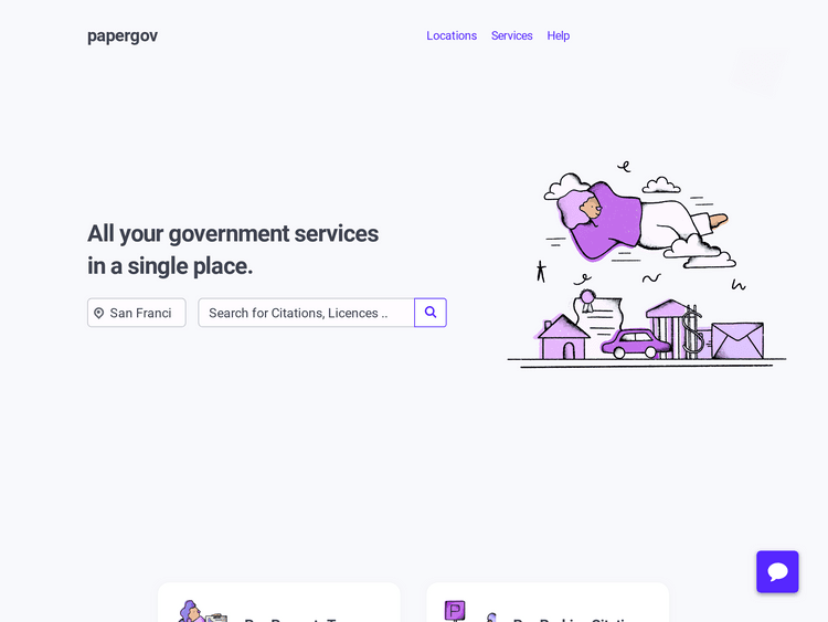 Screenshot of Papergov