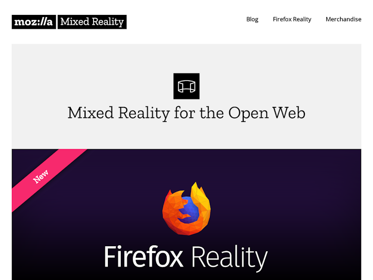 Screenshot of Mozilla Mixed Reality