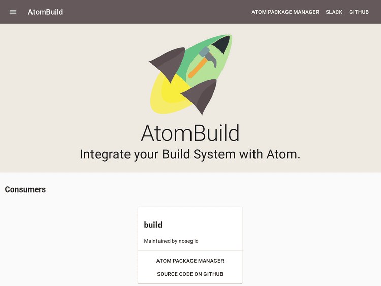 Screenshot of AtomBuild