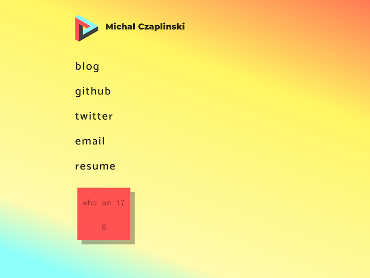 Screenshot of Michal Czaplinski