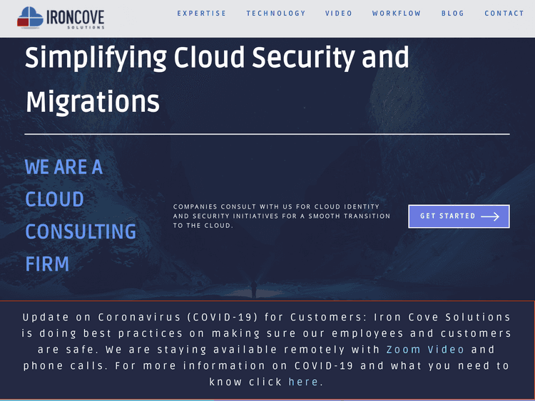 Screenshot of Iron Cove Solutions