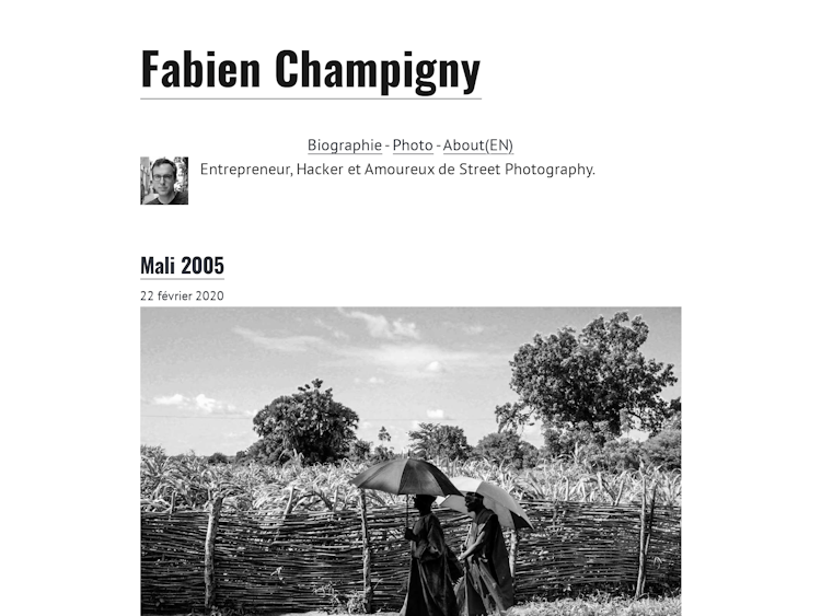 Screenshot of Fabien Champigny