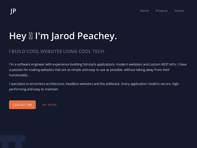 Screenshot of Jarod Peachey