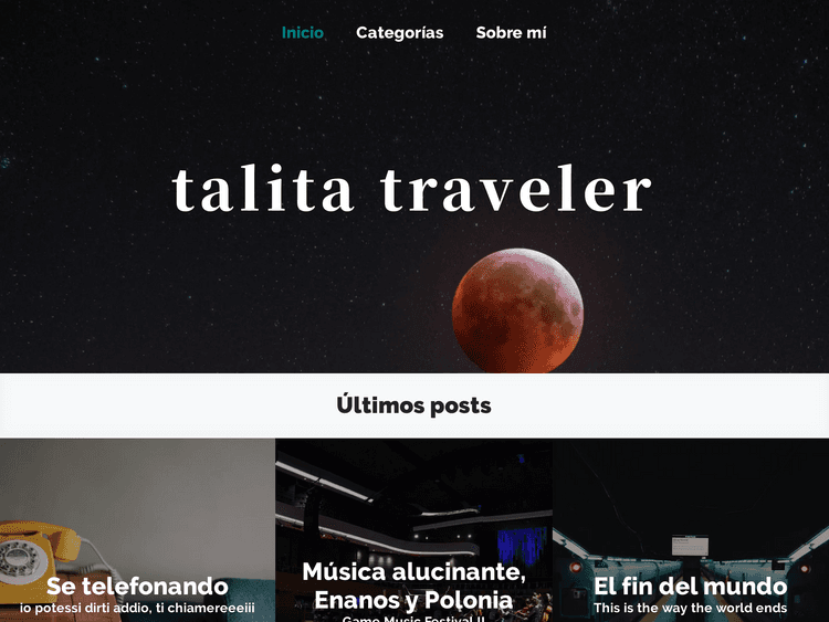 Screenshot of talita traveler