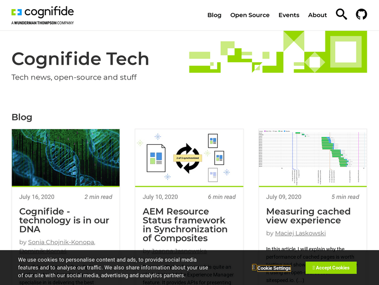 Screenshot of Cognifide Tech
