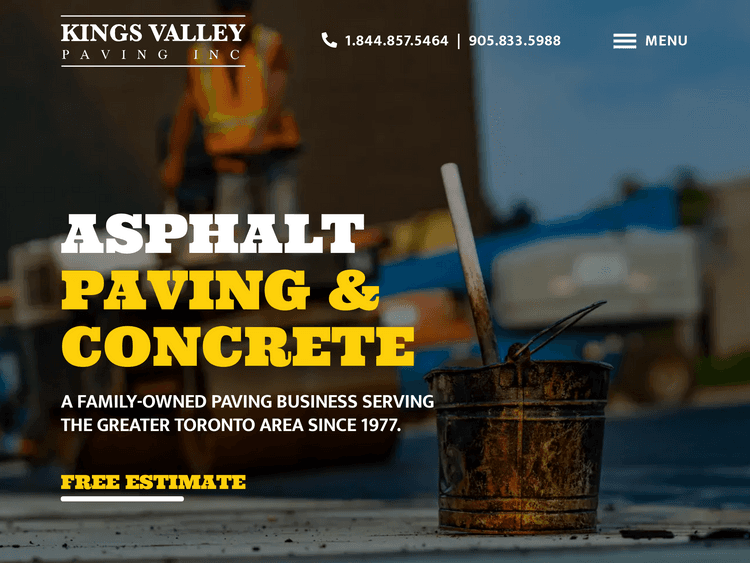 Screenshot of Kings Valley Paving